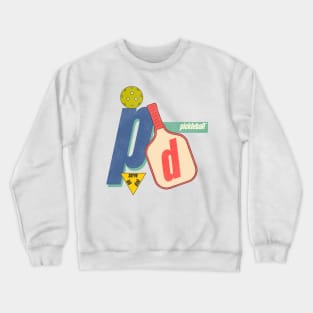 Pickleball 90s Style Graphic Crewneck Sweatshirt